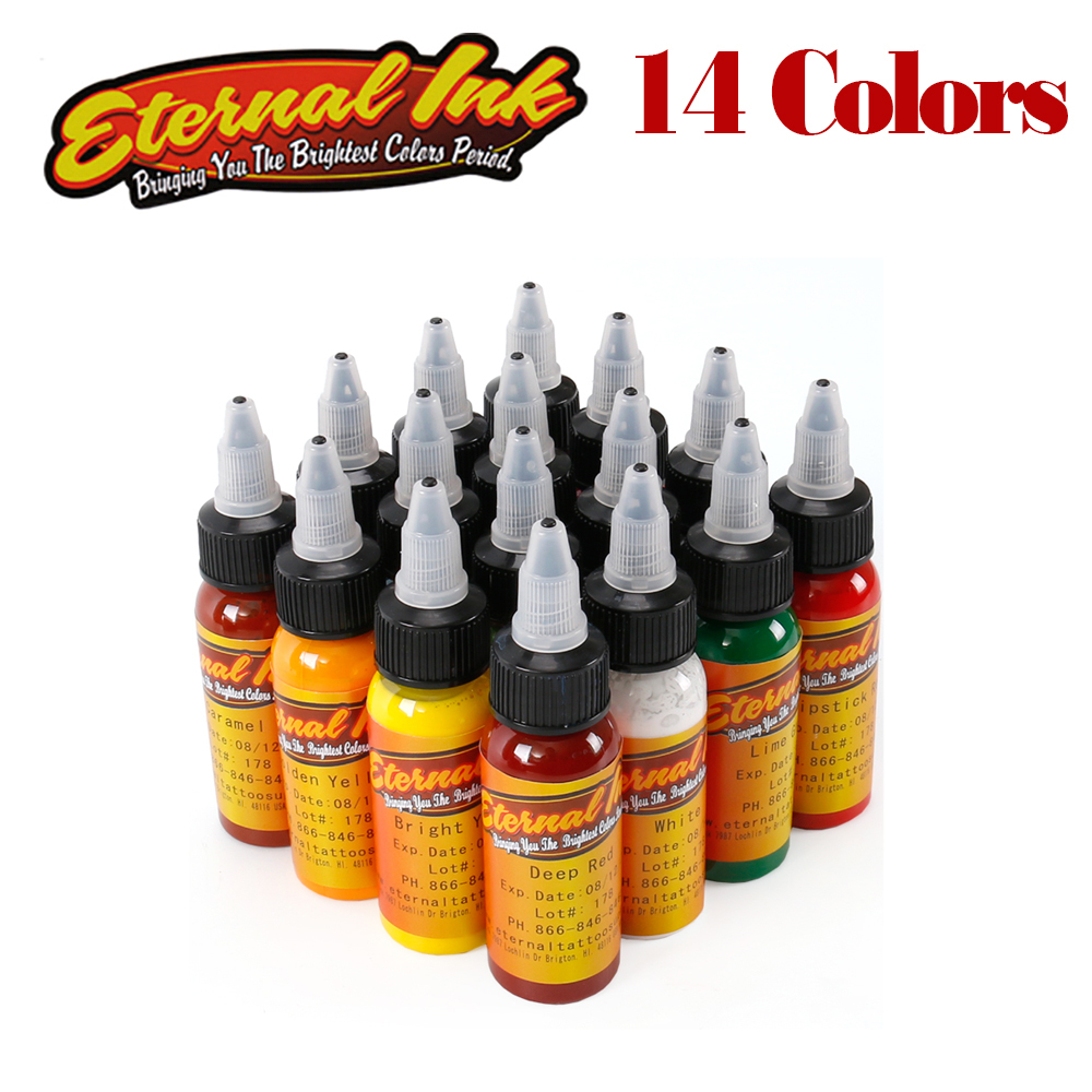 New High Quality Tattoo Inks 14 Colors 30ml/bottle Tatto Pigment Inks ... Color Tattoo Inks That Stand Out